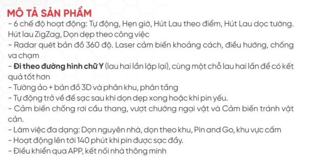 Robot hút bụi lau nhà Hubert HB-B79-B