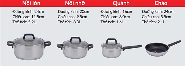Bộ nồi Eurosun MC1609-Eva